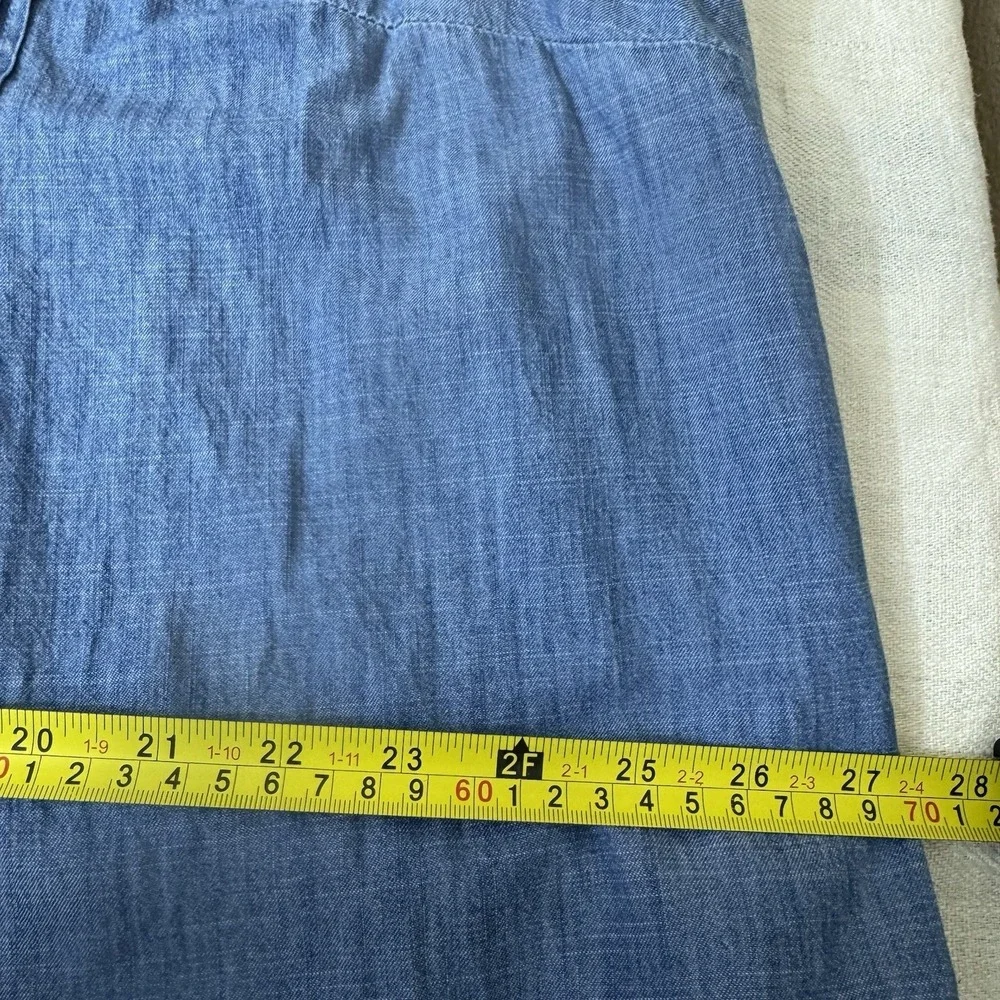 Sonoma Chambray Shirt Dress Womens Size 2X Blue 100% Cotton Pockets Lagenlook - Picture 10 of 10
